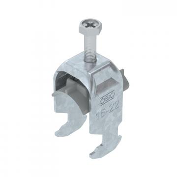 Třmenová příchytka 2056, patka H, jednoduchá, plastová přítlačná opěrka, FT