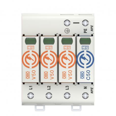 Kombinovaný svodič V50, 3 pólový + NPE, 280 V