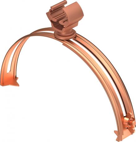 Střešní držák vodiče pro hřebenové tašky, 185–260 mm, Rd 8–10, CU