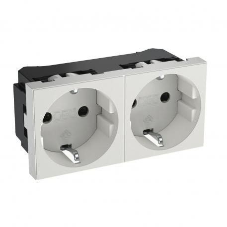 0° socket, protective contact, double