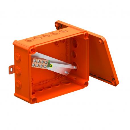 FireBox T250 s násuvnými těsnicími průchodkami, jednotlivé svorky 225x173x86 |  | IP66 | pastelová oranžová; RAL 2003