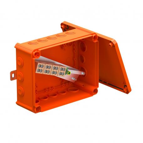 FireBox T250 s násuvnými těsnicími průchodkami, dvojité svorky 225x173x86 |  | IP66 | pastelová oranžová; RAL 2003