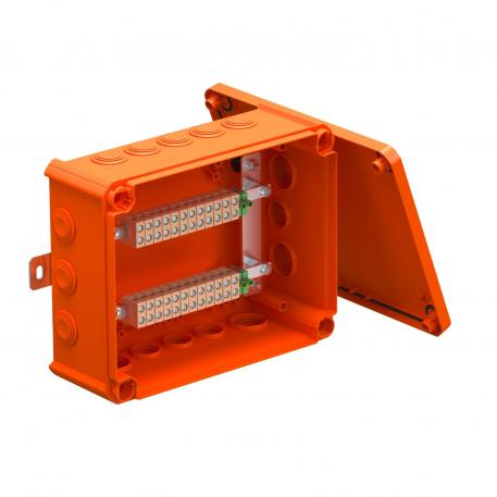 FireBox T250 s násuvnými těsnícími průchodkami, pro datovou techniku, 4×24 225x173x86 | 10 | IP66 | pastelová oranžová; RAL 2003