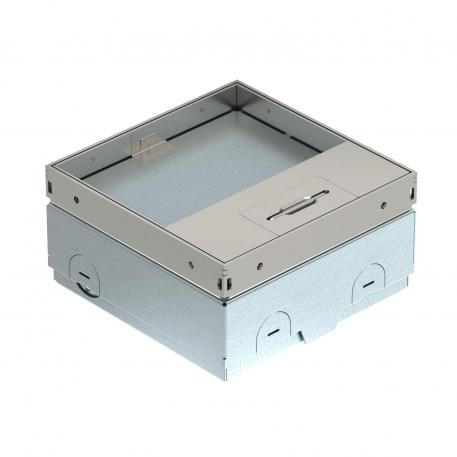 Podlahová zásuvka UDHOME-ONE, s vybráním pro podlahovou krytinu, volně konfigurovatelná, nerez ocel 15